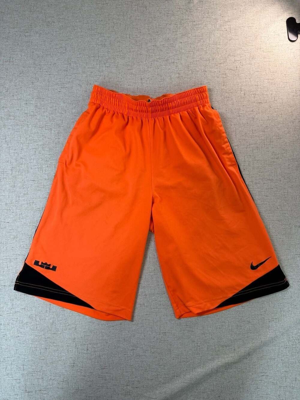 Nike LeBron James Dri-FIT Basketball Shorts Orange Black Men's Size S